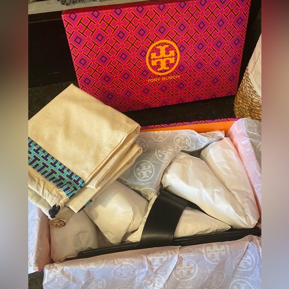 Tory Burch Black Slide Sandals - Picture 6 of 6